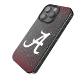 University of Alabama Crimson Tide Script A Linen Black Bling Phone Case for Apple iPhone
