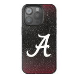 University of Alabama Crimson Tide Script A Linen Black Bling Phone Case for Apple iPhone