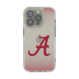 University of Alabama Crimson Tide Script A Linen Clear Phone Case for Apple iPhone