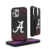 University of Alabama Crimson Tide Script A Linen Rugged Phone Case for Apple iPhone
