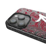 University of Alabama Crimson Tide Script A Paisley Black Bling Phone Case for Apple iPhone