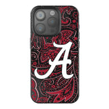University of Alabama Crimson Tide Script A Paisley Black Bling Phone Case for Apple iPhone