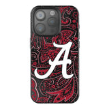 University of Alabama Crimson Tide Script A Paisley Black Bling Phone Case for Apple iPhone