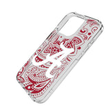 University of Alabama Crimson Tide Script A Paisley Clear Phone Case for Apple iPhone