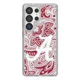 University of Alabama Crimson Tide Script A Paisley Clear Phone Case for Samsung Galaxy