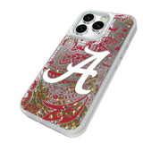 University of Alabama Crimson Tide Script A Paisley Glitter Phone Case for Apple iPhone