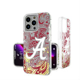 University of Alabama Crimson Tide Script A Paisley Glitter Phone Case for Apple iPhone
