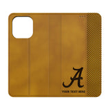 University of Alabama Crimson Tide Script A Personalized Burn Folio Phone Case for Apple iPhone