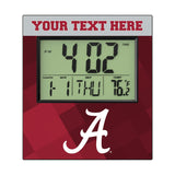 University of Alabama Crimson Tide Script A Personalized Color Block Wall Clock