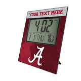 University of Alabama Crimson Tide Script A Personalized Color Block Wall Clock