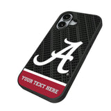 University of Alabama Crimson Tide Script A Personalized EndZone Plus Bump Phone Case for Apple iPhone