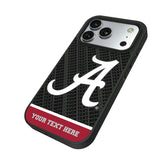 University of Alabama Crimson Tide Script A Personalized EndZone Plus Bump Phone Case for Apple iPhone