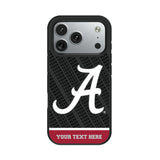 University of Alabama Crimson Tide Script A Personalized EndZone Plus Bump Phone Case for Apple iPhone