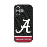University of Alabama Crimson Tide Script A Personalized EndZone Plus Bump Phone Case for Apple iPhone
