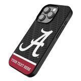 University of Alabama Crimson Tide Script A Personalized EndZone Plus Bump Phone Case for Apple iPhone
