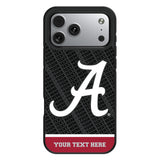 University of Alabama Crimson Tide Script A Personalized EndZone Plus Bump Phone Case for Apple iPhone
