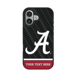 University of Alabama Crimson Tide Script A Personalized EndZone Plus Bump Phone Case for Apple iPhone