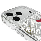 University of Alabama Crimson Tide Script A Personalized EndZone Plus Glitter Phone Case for Apple iPhone