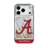 University of Alabama Crimson Tide Script A Personalized EndZone Plus Glitter Phone Case for Apple iPhone