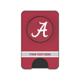 University of Alabama Crimson Tide Script A Personalized Endzone Solid PopSockets MagSafe-Compatible PopWallet+