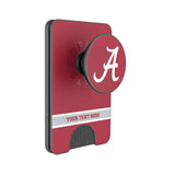 University of Alabama Crimson Tide Script A Personalized Endzone Solid PopSockets MagSafe-Compatible PopWallet+