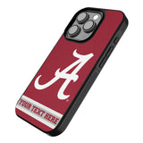 University of Alabama Crimson Tide Script A Personalized Stripe Bump Phone Case for Apple iPhone