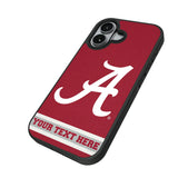 University of Alabama Crimson Tide Script A Personalized Stripe Bump Phone Case for Apple iPhone