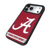 University of Alabama Crimson Tide Script A Personalized Stripe Bump Phone Case for Apple iPhone