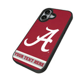 University of Alabama Crimson Tide Script A Personalized Stripe Bump Phone Case for Apple iPhone