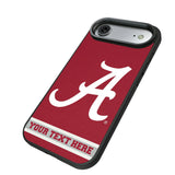 University of Alabama Crimson Tide Script A Personalized Stripe Bump Phone Case for Apple iPhone