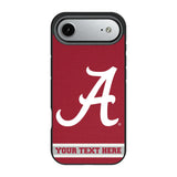 University of Alabama Crimson Tide Script A Personalized Stripe Bump Phone Case for Apple iPhone