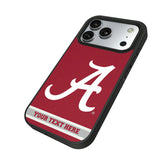 University of Alabama Crimson Tide Script A Personalized Stripe Bump Phone Case for Apple iPhone