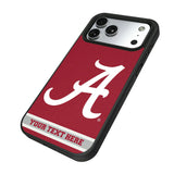 University of Alabama Crimson Tide Script A Personalized Stripe Bump Phone Case for Apple iPhone