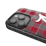 University of Alabama Crimson Tide Script A Plaid Black Bling Phone Case for Apple iPhone