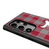 University of Alabama Crimson Tide Script A Plaid MagSafe Compatible Phone Case for Samsung Galaxy