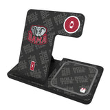 University of Alabama Crimson Tide Script A Quadtile 3 in 1 Charging Station