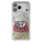 University of Alabama Crimson Tide Script A Quadtile Glitter Phone Case for Apple iPhone
