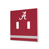 University of Alabama Crimson Tide Script A Stripe Hidden-Screw Light Switch Plate