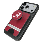 University of Alabama Crimson Tide Script A Stripe PopSockets MagSafe-Compatible PopWallet+