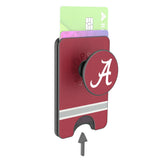 University of Alabama Crimson Tide Script A Stripe PopSockets MagSafe-Compatible PopWallet+