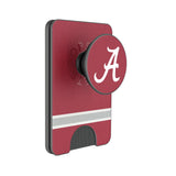 University of Alabama Crimson Tide Script A Stripe PopSockets MagSafe-Compatible PopWallet+