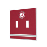 University of Alabama Crimson Tide Stripe Hidden-Screw Light Switch Plate