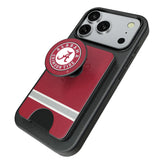 University of Alabama Crimson Tide Stripe PopSockets MagSafe-Compatible PopWallet+