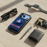 University of Arizona Wildcats Personalized Endzone Solid PopSockets MagSafe-Compatible PopWallet+