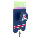 University of Arizona Wildcats Personalized Endzone Solid PopSockets MagSafe-Compatible PopWallet+