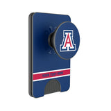 University of Arizona Wildcats Personalized Endzone Solid PopSockets MagSafe-Compatible PopWallet+