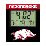 University of Arkansas Fayetteville Razorbacks Color Block Wall Clock