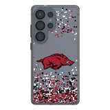 University of Arkansas Fayetteville Razorbacks Confetti Clear Phone Case for Samsung Galaxy