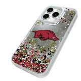 University of Arkansas Fayetteville Razorbacks Confetti Glitter Phone Case for Apple iPhone