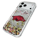 University of Arkansas Fayetteville Razorbacks Confetti Glitter Phone Case for Apple iPhone
